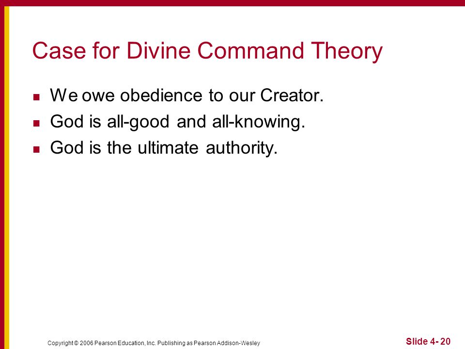 Why a Christian should accept a Divine Command Theory, part 1